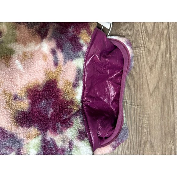 Johnny Was Calme Printed Fleece Jacket- Floral Sherpa Jacket NWT Purple - Picture 12 of 15